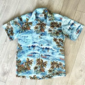 MALIHINI Vintage Men’s Hawaiian Shirt Size Medium 70’s